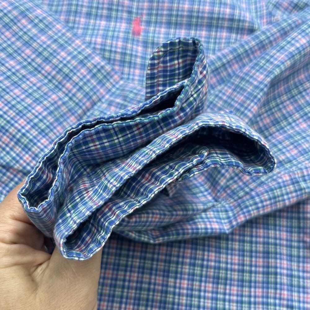 Vintage Ralph Lauren Classic Fit Multi Colorful Button Down Shirt Size L Preppy - Picture 8 of 12